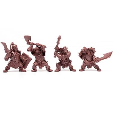 Imagem de Fantasy Battles - Orcs de Ferro Uruktag 5 cm - Figuras de Fantasia - GG Escala 1/32 - DND 4 Peças - Personagens Acessórios RPG e Soldados