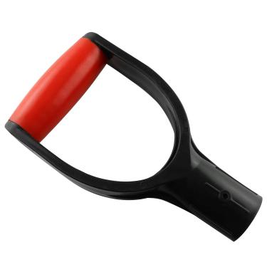 Imagem de JCBIZ Pá de plástico com diâmetro interno de 32 mm de diâmetro interno com alça D vermelha boa mão para proteger acessórios de jardim para ferramentas de escavação de pá de neve