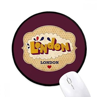 Imagem de Umbrella UK London Stamp British Mouse Pad Desktop Office Tapete redondo para computador