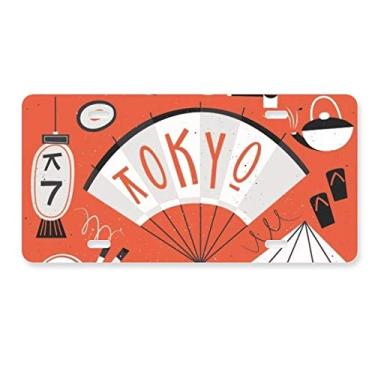 Imagem de DIYthinker Placa japonesa de sushi gueixa japonesa de Tóquio, acessório de aço inoxidável para decoração de carro