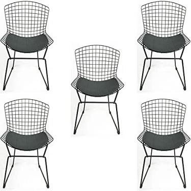 Imagem de Kit 5 Cadeiras BERTOIA preta - Poltronas do Sul