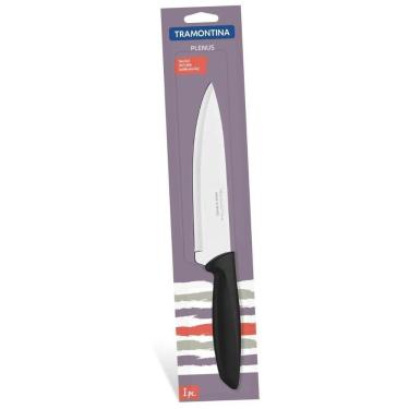 Imagem de Faca para Carne Plenus com Lâmina em Aço Inox e Cabo de Polipropileno Preto 7" -TR...