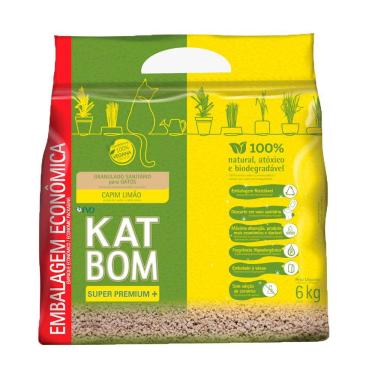 Imagem de Granulado Higienico Gatos Katbom Economica Capim Limao 6Kg