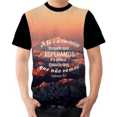 Imagem de Camiseta Camisa Cristã Fé Certeza Esperança Confiança Amor - Estilo Vi