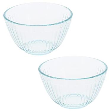 Imagem de Pyrex 7401 Tigelas de mistura de vidro esculpido com 3 xícaras - Pacote com 2
