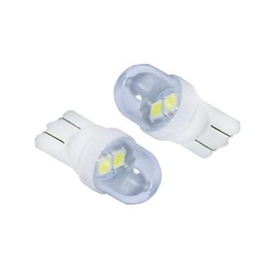 Imagem de PA LED 10PCS #555 T10 w5w 2 SMD 2835 LED Wedge Pinball Machine Light Clear Lens Top View Bulb 6.3VDC (White)