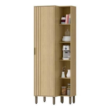 Imagem de Paneleiro 1 Porta Usinada e 5 Nichos Glória Marrocos/Off White