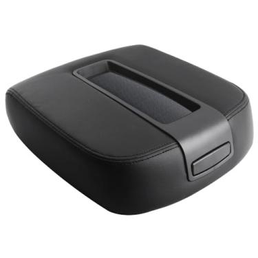 Imagem de Tampa do apoio de braço do console central compatível com Silverado Tahoe Suburba Avalanche Sierra Yukon XL 2007-2013 Tampa do console central do descanso de braço, substituição OE 15217111, preta