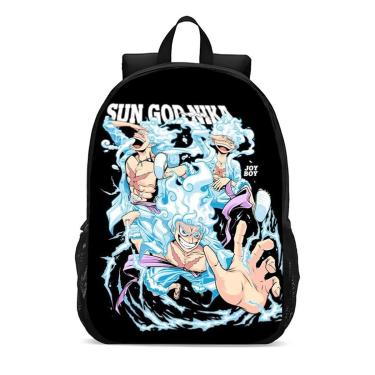 Imagem de Mochila Escolar Infanto Juvenil Anime One Piece Luffy Sun God Nika Novidades 0327-Unissex