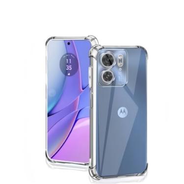 Imagem de Capa para Motorola Moto Edge 40 anti-impacto TPU transparente borda reforçadas anti-choque