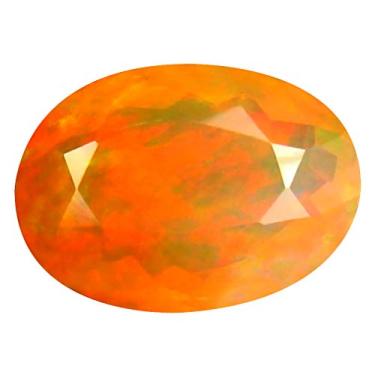 Imagem de 2,55 ct AAA+ Corte oval de qualidade premium de pedra preciosa (12 x 8 mm) opala arco-íris não aquecida opala genuína solta