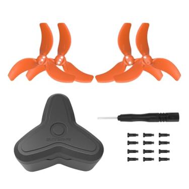 Imagem de Substituição de hélices de drone, caixa de armazenamento de hélice, capa protetora compatível com acessórios de drone Avata 2 (laranja (2 pares) + caixa)