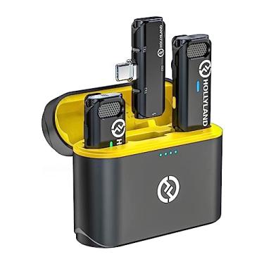 Imagem de Microfone de Lapela Wireless Hollyland Lark C1, Som Hi-Fi Usb C para Android e iPhone 15 Preto
