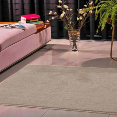 Imagem de Tapete 150x150 Quadrado Perola Classic Comercio Escritório Toque Macio Sala