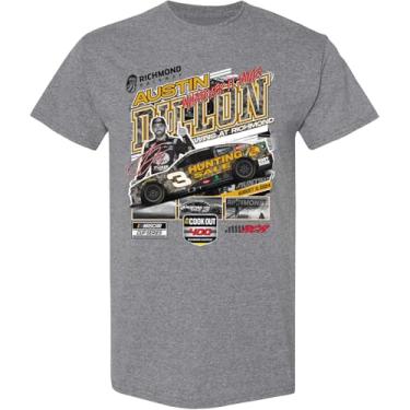 Imagem de Checkered Flag Sports Camiseta Austin Dillon #3 NASCAR 2024 Cook Out 400 Richmond 8.11.2024 Win, Cinza, XGG