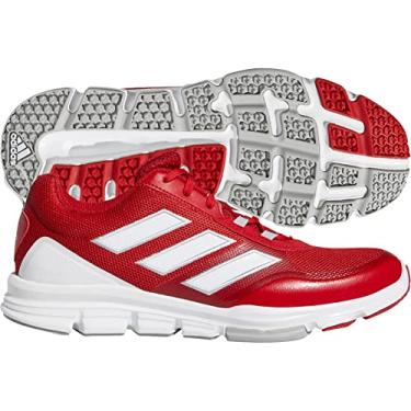 Imagem de adidas Tênis de beisebol masculino Speed Trainer 5, Team Power Vermelho/Branco/Prata Metálico, 8