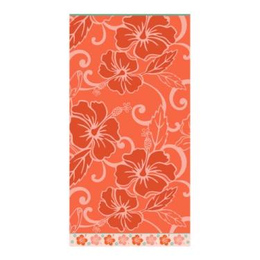 Imagem de Toalhão de Praia Aveludada 78x150 Beach - Appel (Hibisco Tropical, 78 x 150)