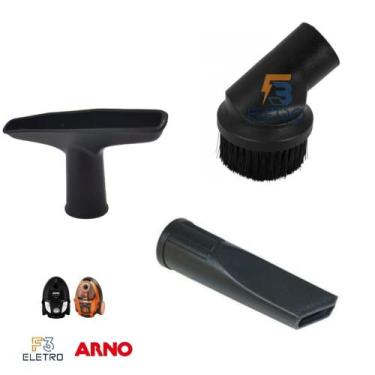 Imagem de Kit de 3 Bicos Fresta, Estofado e Redondo Escova Aspirador de Pó Arno 