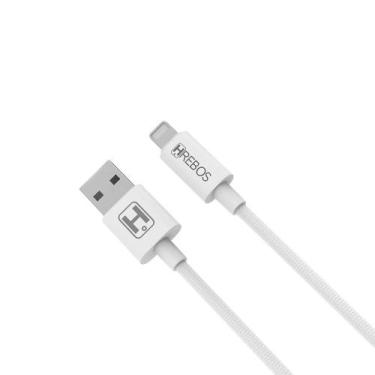 Imagem de Cabo Lightning  All White Turbo 1 Metro Hrebos HS-49