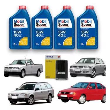 Imagem de Kit Troca Óleo Mobil Gol Parati Saveiro Gol G2 G3 G4 Ap  - Mobil / MAH