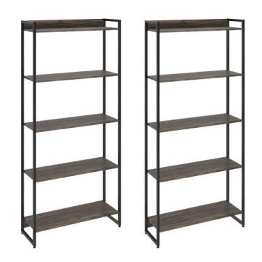 Imagem de Kit 2 Estantes Multiuso Industrial 5 Prateleiras Areta 186x80cm C01 Ca