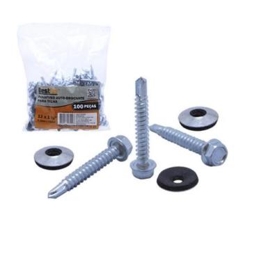 Imagem de Parafuso Auto-Brocante para Telhas 12 mm. - 5.5 mm. Pct 100 pçs - Best