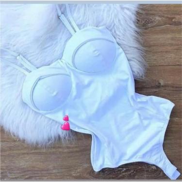 Imagem de Body Bori Retro Colan Blusa Feminina Maiô Moda Praia Verão Alça Bojo B