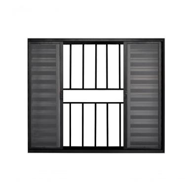 Imagem de Veneziana 6 Folhas De Correr C/grade 1.00 X 1.20 Alumínio Preto Linha Modular - Hale