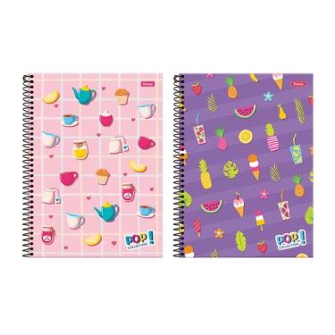 Imagem de Caderno Universitario Espiral Feminino Pop Collection 1 Materia - Foro