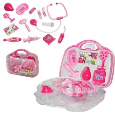 Imagem de Kit Médico Infantil Faz De Conta Acessórios Doutora Menina - Dm Toys
