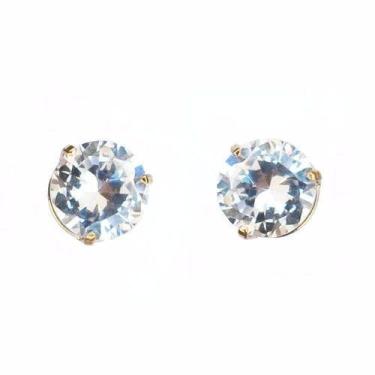 Imagem de Brinco Ponto De Luz Pedra 4mm Ouro 18k 750 - DR Joias