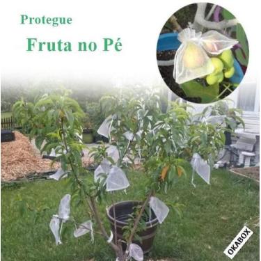 Imagem de 200 Saco Organza Protege Fruta No pé Lavável p/ fruta 10x15 - OKABOX