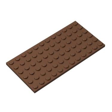 Imagem de Classic Brown Plates Bulk - 6x12 Flat Building Plates, 10 Piece Set, Compatible with Lego Parts and Pieces