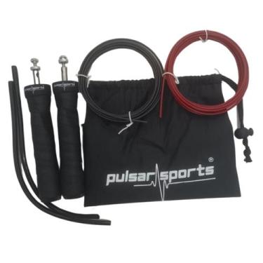 Imagem de Corda Pular Speed Rope Profissional Rolamento treino em casa - Pulsar 