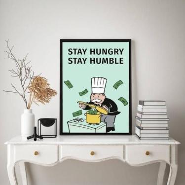 Imagem de Quadro Stay Humble  Sr. Monopoly 33x24cm - com vidro - Quadros On-line