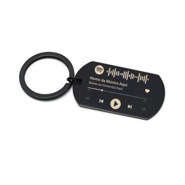 Imagem de Chaveiro Presente Aço Inox Gravação Personalizada Spotify - LUALKI STO