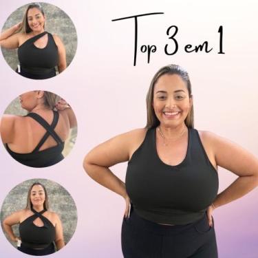 Imagem de Top Academia Plus Size 3 formnas de uso até o tamanho 58 - VM Store, V