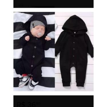 Imagem de Macacão Bebê Com Capuz - Kadu Modas, M 3-6 meses