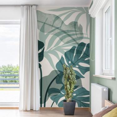 Imagem de Papel de Parede Folhagem Folhas Verde Plantas Painel 3m² - Quartinhos