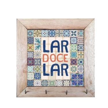 Imagem de Porta Chaves Organizador Ganchos Moldura Decoração Parede - Charme Dec