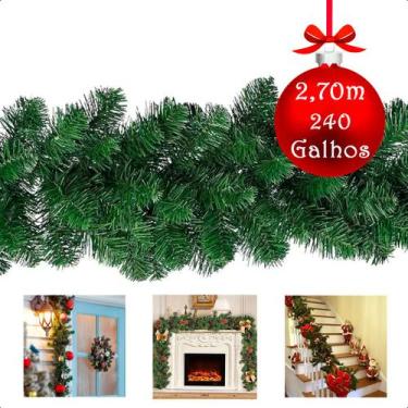 Imagem de Festão Natal Aramado Artic Spruce Verde 2,7 Metros 240 Galhos - Klizz,