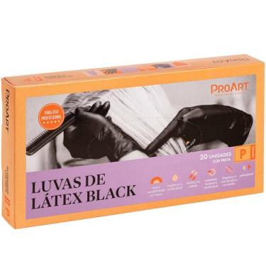 Imagem de Luvas de Látex Proart Black - 20 Unidades, P