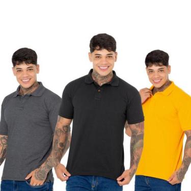 Imagem de Super Oferta Kit 3 Polos Masculinas Desconto Exclusivo - Ridens, GG, P