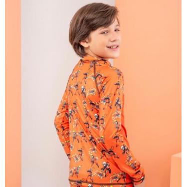 Imagem de Roupa De Banho Infantil Sunga Boxer + Blusa Uv50+ Naruto - Novuus baby