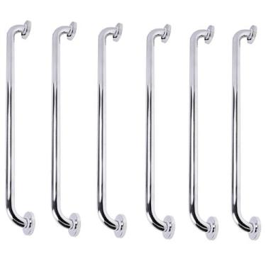 Imagem de Barra de Apoio 70cm Aço Inox Kit 6 Unidades Acessibilidade Idoso Gesta
