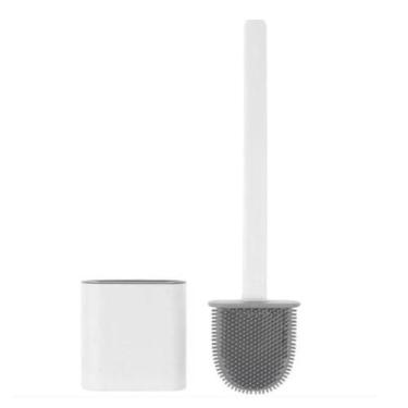 Imagem de Escova de Limpar Quina Cantos Vaso Sanitário Privada Banheiro em Silic