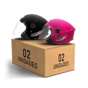 Imagem de Kit 2 Capacetes New Liberty 3 Abertos Pro Tork Moto Masculino Feminino