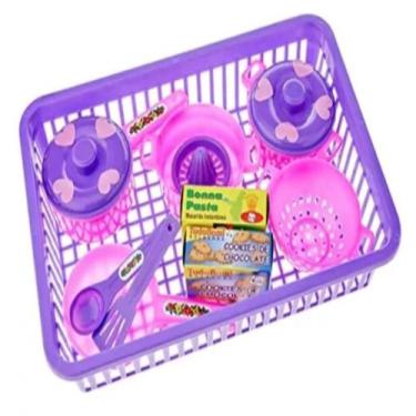 Imagem de Conjunto De Panelas Cozinha Infantil De Brinquedos 13 Peças - Pica Pau
