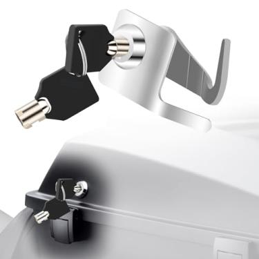 Imagem de AEEAST Trava traseira para porta-malas de motocicleta, bolsa de sela com 2 chaves para Harley Davidson Touring Road King Electra Street Road Glide 1993-2013