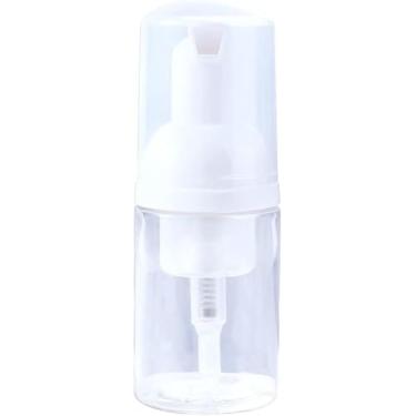 Imagem de Pxiryanlow Conjunto de frascos com bomba de espuma de plástico transparente, 30/40/50/60 ml, mini dispensador de cosméticos, frasco vazio, recipientes recarregáveis (30 ml)